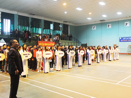 Khai mạc giải Cầu lông-Điền kinh khối các trường CĐ-TCCN Tỉnh Thái nguyên tại trường ta.